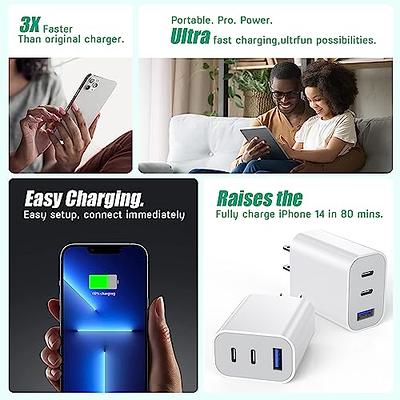 USB C Wall Charger Block 3-Pack [MFi Certified] iPhone 15 Charger  Compatible with iPhone 15/15 Plus/15 Pro/15 Pro Max/iPhone 14/14 Pro Max/14