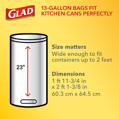 Glad ForceFlex 30 Gallon Large Trash Bags, Unscented, 40 Bags