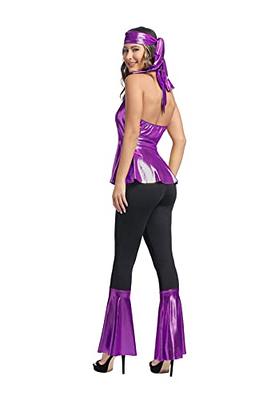 Disco Outfit Women 70s Costume Plus Size Disco Halloween Costumes for Women  Purple M - Yahoo Shopping