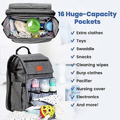 3 In 1 Diaper Bag Backpack With Changing Station, Diaper Bags For Baby  Girls Boys, Baby Shower Gifts, Newborn Essentials Must Haves, Multi-functio