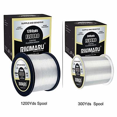 RIKIMARU Fluoro Fishing Line, 100% Fluorocarbon Coated Fishing Line (Clear,  6LB/0.23mm/1200Yds) - Yahoo Shopping
