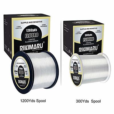 RIKIMARU Fluoro Fishing Line, 100% Fluorocarbon Coated Fishing