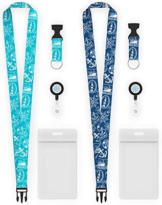 Cruise Lanyard, 3 Pack Cruise Lanyard with Waterproof ID Card