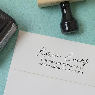 Custom Return Address Stamp With Playful Calligraphy Font - Yahoo Shopping