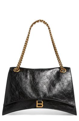 Crush Large Chain Shoulder Bag in Black - Balenciaga