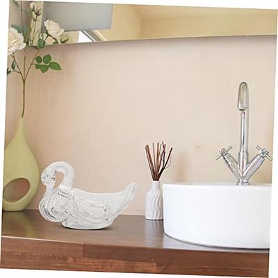 1pc White Duck-shaped Soap Dish For Bathroom