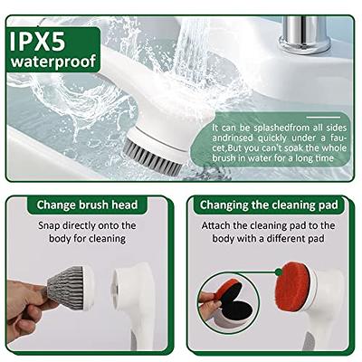 Electric Spin Scrubber with Charging Base-3Speeds, AzaRsd Shower Scrubber  with Powerful Motor and 5 Replaceable Brush Heads, Rechargeable Cleaning  Brush for Bathroom Tub Sink Kitchen Tile Window Floor - Yahoo Shopping