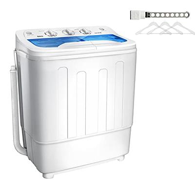 ROVSUN 15LBS Portable Washing Machine, Electric Washer and Dryer Combo with  Washer(9lbs) & Spiner(6lbs) & Pump Draining, Great for Home Camping Dorm