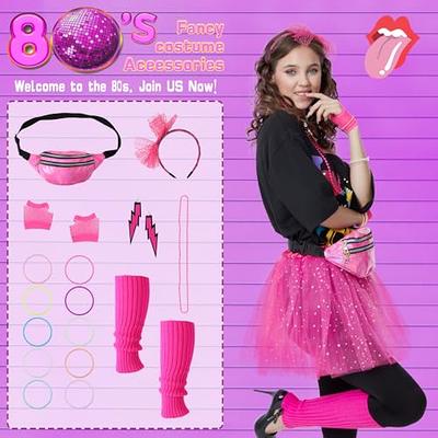 AOTHSO 18 Pieces Girls 80s Costume Accessories Set Halloween Cosplay 1980s  Party Kids 80s Outfit Clothes Costume Set - Yahoo Shopping