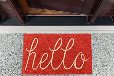 A1hc Natural Rubber & Coir 24x39 Monogrammed Doormat for Front Door, Anti-Shed Treated Durable Doormat for Outdoor Entrance, Heavy Duty, Low Profile