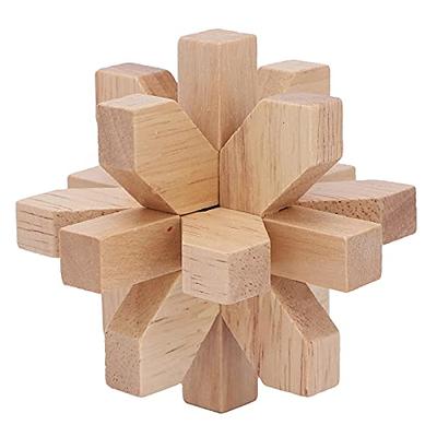 Wooden Puzzle Games Brain Teasers Toy- 3D Puzzles for Teens and Adults -  Wooden Logic Puzzle Wood Snake Cube Cube Magic Ball Brain Teaser  Intellectual Removing Assembling Toy 