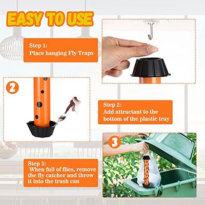 4 PCS Fly Trap Sticky,Fly Strips Indoor Sticky Hanging for Flying