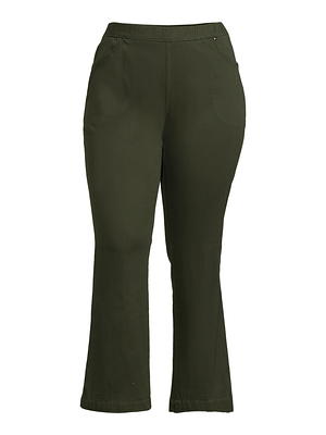 Just My Size Women's Plus Size Pull on Stretch Woven Pants, Also