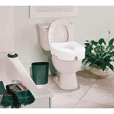 Carex Toilet Seat Riser - Adds 5 Inch of Height to Toilet - Raised Toilet  Seat With 300 Pound Weight Capacity - Slip-Resistant (White)