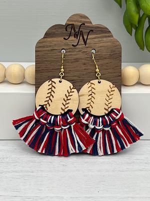 Baseball Team Colors Earrings