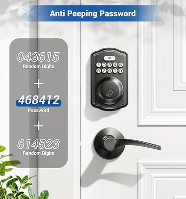  TEEHO TE002 Fingerprint Door Lock - Keyless Entry Door Lock  with Keypad - Electronic Keypad Deadbolt Lock - Smart Locks for Front Door  - Door Lock with Code - Easy Installation 