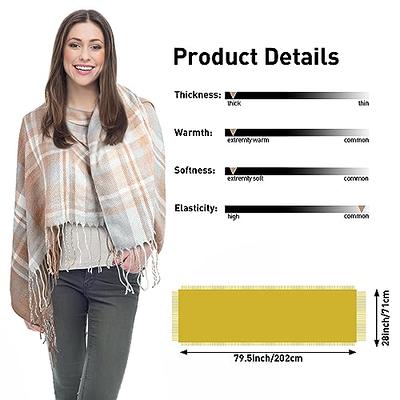 Women Christmas Scarf Casual Soft Wrap Winter Warm Knitted Scarves Long  Shawls