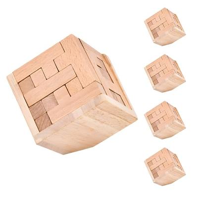 24 Piece Star Difficult Wooden Puzzle for Adults, Hard Wood Brain Teaser  Puzzle, 3D Interlocking Wood Puzzle, Gift for Architect 