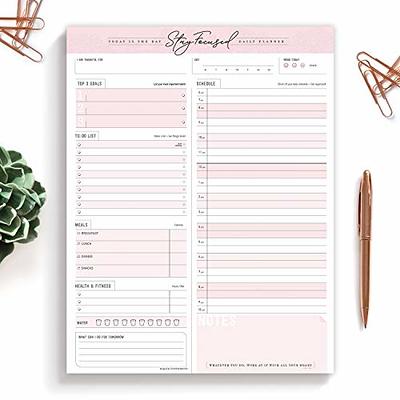 Daily Planner Notepad To Do List Schedule- 50 Tear off Premium Stay Focused Lists  Pad (Rose Pink) - Yahoo Shopping
