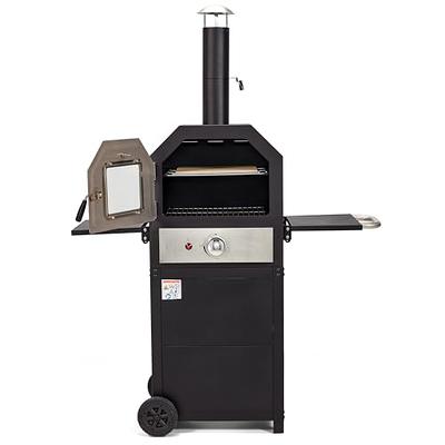 VEVOR Electric Countertop Pizza Oven 12 in. 1500-Watt Commercial Pizza Oven with Adjustable Temp, Outdoor Pizza Oven, Silver