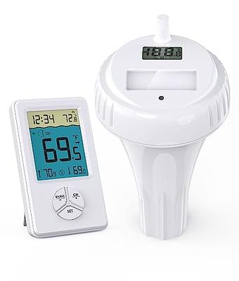 Digital Solar Pool Thermometer, Floating Water Thermometer, Electronic  Temperature Meter Solar Charging for Outdoor Indoor Pools Hot Tubs Spas