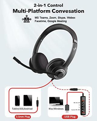  New bee USB Headset with Microphone for PC, Computer