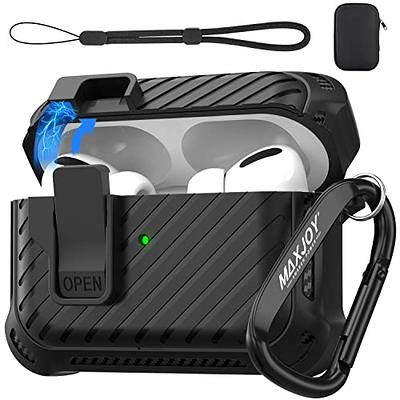 Maxjoy for AirPods Pro 2 Case, Unique Hard Protective Shockproof Airpod Pro  2nd Generation Cover with Keychain Compatible with Apple AirPods Pro 2022