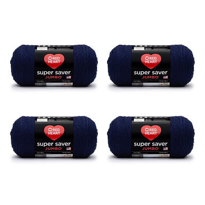 Red Heart Super Saver Ombre Navy Yarn - 2 Pack of 10oz/283g - Acrylic - 4  Medium (Worsted) - 482 Yards - Knitting/Crochet