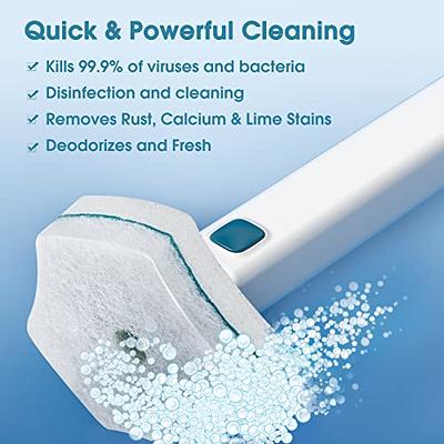 Scotch-Brite Power Scour Toilet Cleaning System, Toilet Bowl Cleaner with Disposable Scrub Pad Tablets, Includes 1 Wand, Stand and 5 Scrubbing Pad