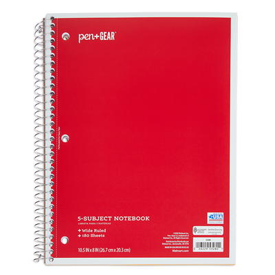 Pen+Gear Poly 1-Subject Notebook, College Ruled, 100 Heavyweight Sheets 