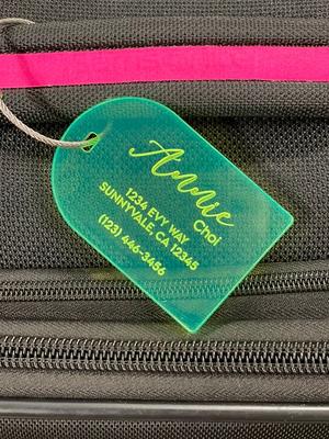 Discreet Luggage Tag / Personalized Luggage Tags / Address Tag / Name Tag /  Personalized Tag / Travel Tag / Backpack Tag / Bag Tag 