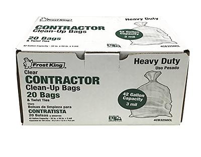 Clear Contractor Clean-Up Bags 42 Gal. 20-Count