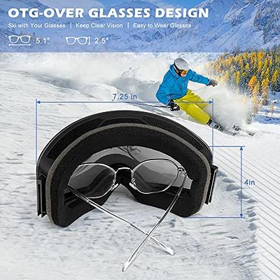  EXP VISION Snowboard Ski Goggles for Men Women and Youth, Over  Glasses Skiing Snowboard Goggles with Anti Fog and UV400 Protection Dual  Lenses Snow Goggles (Blue) : Sports & Outdoors