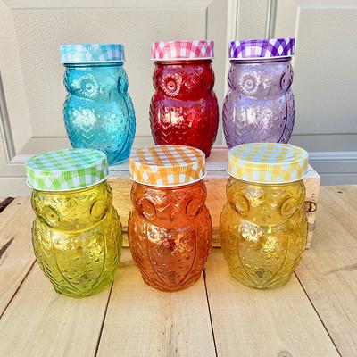 Set Of 6 Owl Shaped Glass Mason Jars, Rainbow Colors, Drinking Glasses,  Storage Containers, Table Centerpiece Decor - Yahoo Shopping