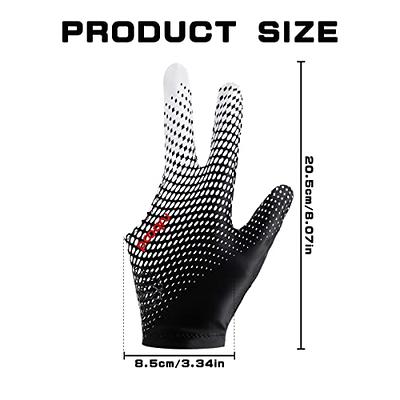 Billiard Pool Gloves Lycra Snooker Cue Sports Gloves Fits on Left/Right  Hand for Men Women Snooker Training Sportswear