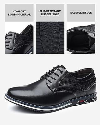  UUBARIS Men's Formal Leather Loafers for Work Office Tuxedo  Shoes Walking Shoes Black Size 6