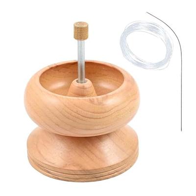 Wooden Bead Spinner Holder Quickly Beading Bowl Kit Bracelet Maker