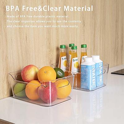 Set of 6 Refrigerator Organizer Bins, Pantry Organization and Storage, Clear  Plastic Stackable Food Storage Bins with Handles, for Refrigerator,  Freezer, Cabinet, Kitchen, BPA Free - Yahoo Shopping