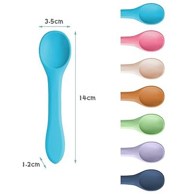 Vicloon Silicone Baby Spoon and Fork Set, 6PCS Baby Led Weaning Spoons and  Forks Set, First Stage Feeding Spoons for Infants, Silicone Baby