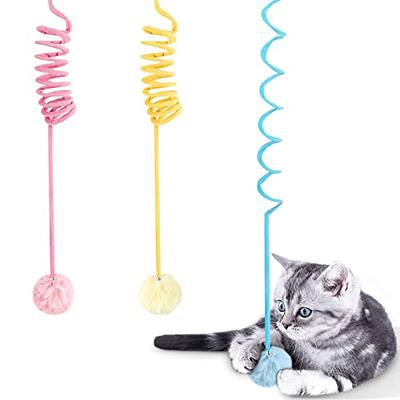 Cat Toys for Indoor Cats, Interactive Cat Toy ,Funny Kitten Toys Cat  Fishing Pole Toy for Bored Indoor Cats Chase and Exercise