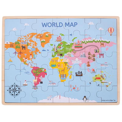 Tactic World Map 1000-Pc. Puzzle