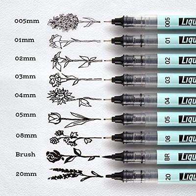 PANDAFLY Black Micro-Pen Fineliner Ink Pens - Precision Multiliner Pens  Micro Fine Point Drawing Pens for