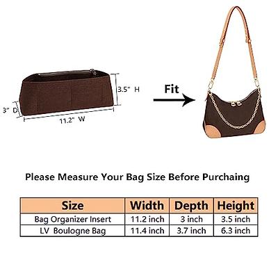  Doxo Purse Organizer for LV Boulogne Bags,Tote Bag Insert with  Zippers,Multi-pockets Handbags Shaper Dividers (Brown-Felt) : Clothing,  Shoes & Jewelry