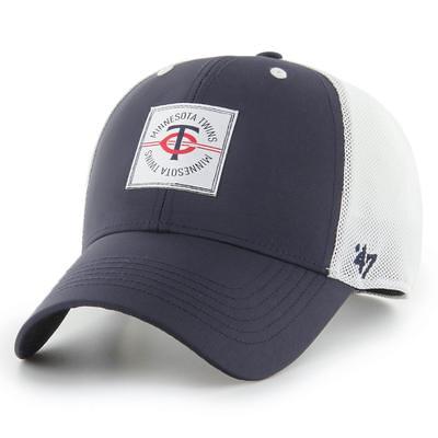 Men's Fanatics Branded Heathered Gray/Navy Houston Texans Tri-Tone Trucker  Snapback Hat