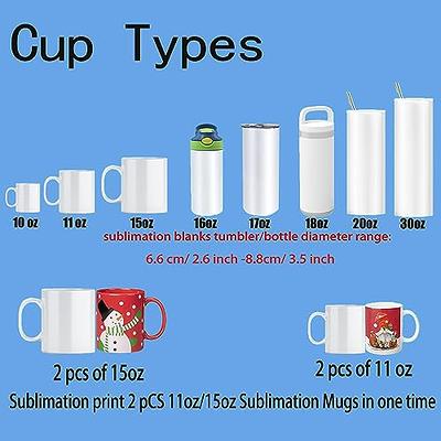 Tumbler Heat Press Machine, Tumbler Press for 20oz 30oz Sublimation  Tumbler, Mug Press Sublimation Machine for Sublimation 11oz 15oz Mugs Cup  Jar,110V