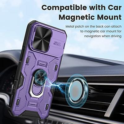  Caka Case for iPhone 14 Plus with Camera Cover & Kickstand, iPhone  14 Plus Case with Stand Ring Magnetic Magnet Slide Lens Protection  Protective Cover Phone Case for iPhone 14 Plus 