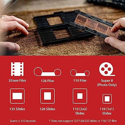  zonoz FS-5 Digital Film & Slide Scanner - Converts 35mm, 126,  110, Super 8 & 8mm Film Negatives & Slides to JPEG - Includes Large Bright  5-Inch LCD & Easy-Load Film