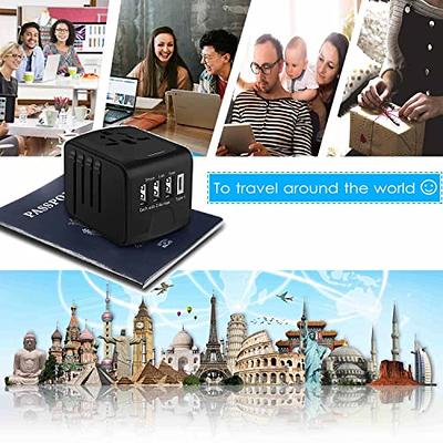 Universal Travel Adapter, LENCENT All in One International Power Adapter  Charger with Dual USB Charger Ports for UK Europe Australia China over 200+