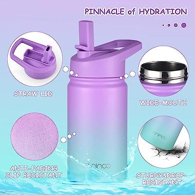 mininoo 32 oz Insulated Tumbler with Handle, Double Wall Vacuum Insulated  Coffee Cup with Lid and Straw, Leakproof (Purple)