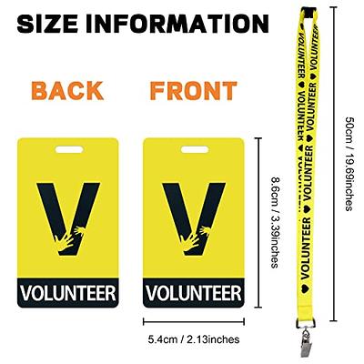 Yeaqee 25 Pack Volunteer Lanyard Volunteer Badges Volunteer ID